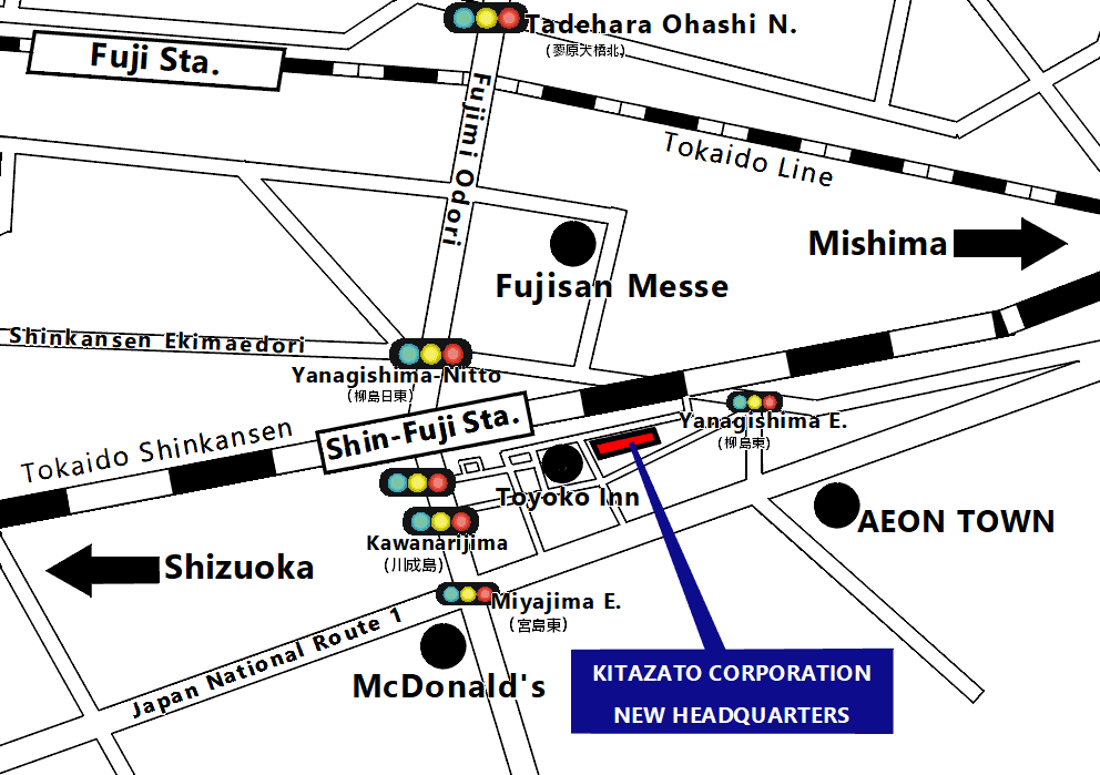 Kitazato Head Office Map